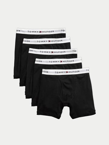 Férfi Tommy Hilfiger Pamut classics boxer brief 5pk Boxer Briefs Fekete | HU 1374CTV